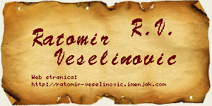 Ratomir Veselinović vizit kartica
